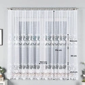 Firanka żakardowa 017480 / kolor biały / wysokość 180cm