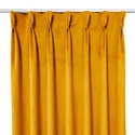 Zasłona gotowa na fleksach Velvet Deluxe / szyta na miarę / kolor 80 żółty