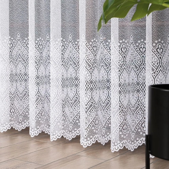 Firanka żakardowa na metry 358690 / kolor biały / wysokość 250cm
