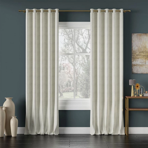 Tkanina zasłonowa MILAS / wys 290cm / kolor 001 (kremowy)