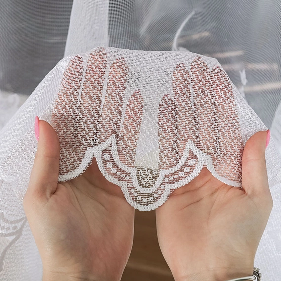 Firanka żakardowa na metry 618495 / kolor biały / wysokość 160cm