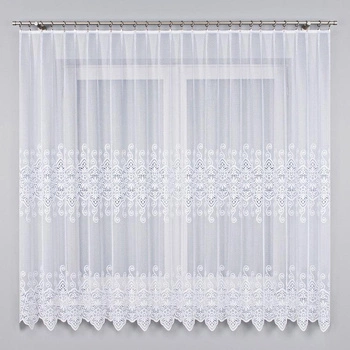 Firanka żakardowa gotowa  na tasmie 018495 / kolor biały / 500x175cm