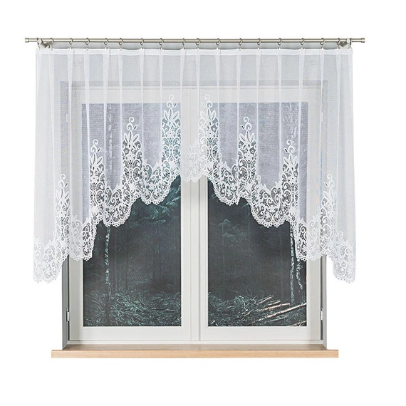 Firanka gotowa żakardowa 004304 / 330x120cm / kolor biały