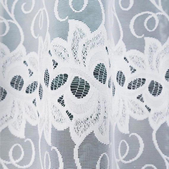 Firanka gotowa żakardowa BASTIA / 250x130cm / kolor biały