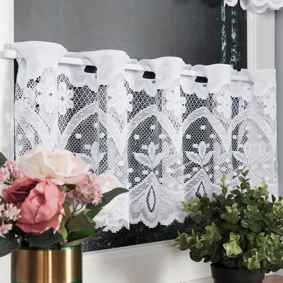 Zazdroska żakardowa 004421 / kolor biały / wysokość 30cm