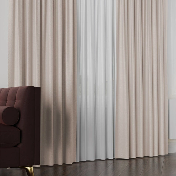 Tkanina zasłonowa na metry Lukrecja / wysokość 310cm / kolor 006 chłodny beż