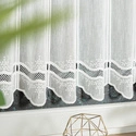 Firanka zazdroska haftowana na metry 044716 / kolor naturalny / wysokość 60cm