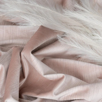 Tkanina zasłonowa VELVET EDEN prążkowana / wysokość 280cm / kolor 12 jasny pudrowy róż