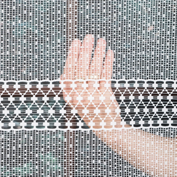 Firanka żakardowa na metry 044165 / kolor biały / wysokość 155cm