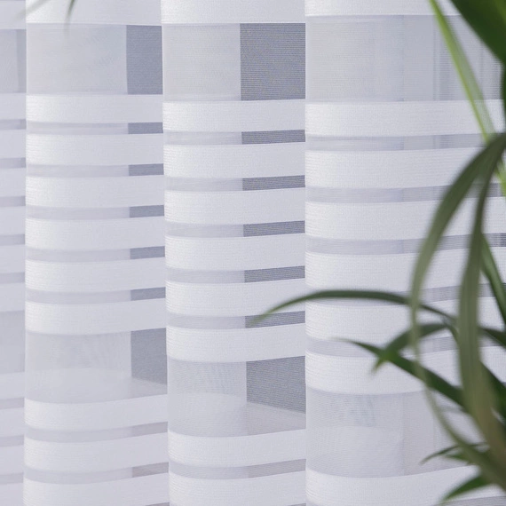 Firanka żakardowa na metry 000281 / kolor biały / kupon 75x160cm