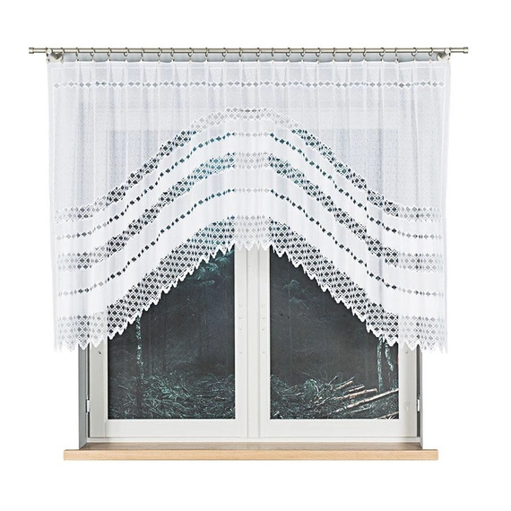 Firanka gotowa żakardowa FILOMENA / 270x120cm / kolor biały