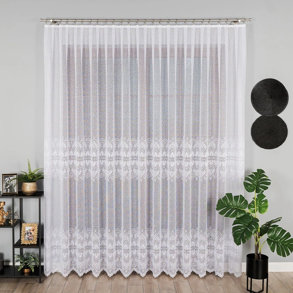 Firanka żakardowa na metry 358690 / kolor biały / wysokość 250cm