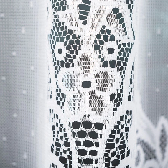 Firanka gotowa żakardowa 004304 / 530x160cm / kolor biały