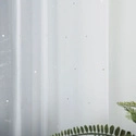 Firanka fantazyjna z wzorem po całości FDF002 / kolor biały ze srebrnym zdobieniem / wysokość 290cm
