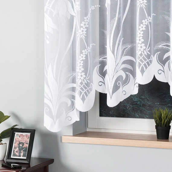 Firanka gotowa żakardowa ANETA / 310x160cm / kolor biały