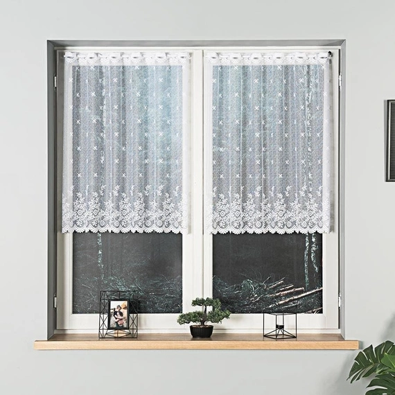 Zazdroska żakardowa 054160 / kolor biały / wysokość 90cm
