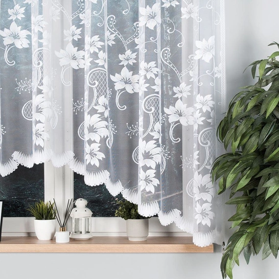 Firanka gotowa żakardowa ARLETA / 310x160cm / kolor biały