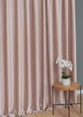 Tkanina zasłonowa VELVET EDEN prążkowana / wysokość 280cm / kolor 12 jasny pudrowy róż