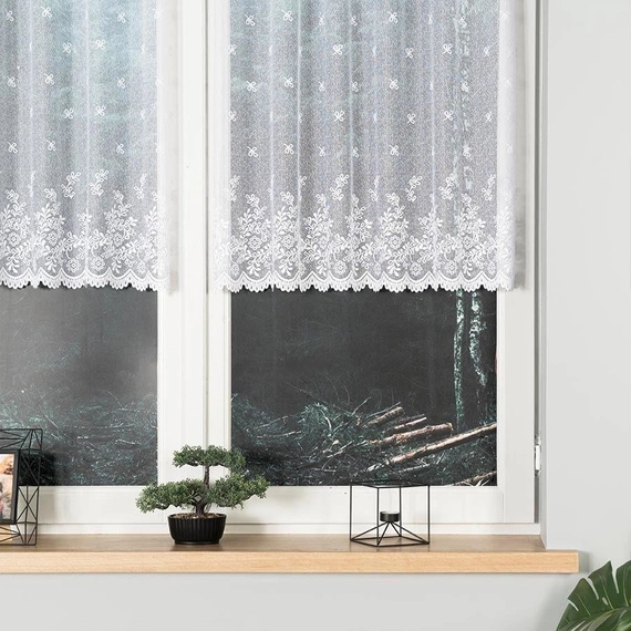 Zazdroska żakardowa 054160 / kolor biały / wysokość 90cm