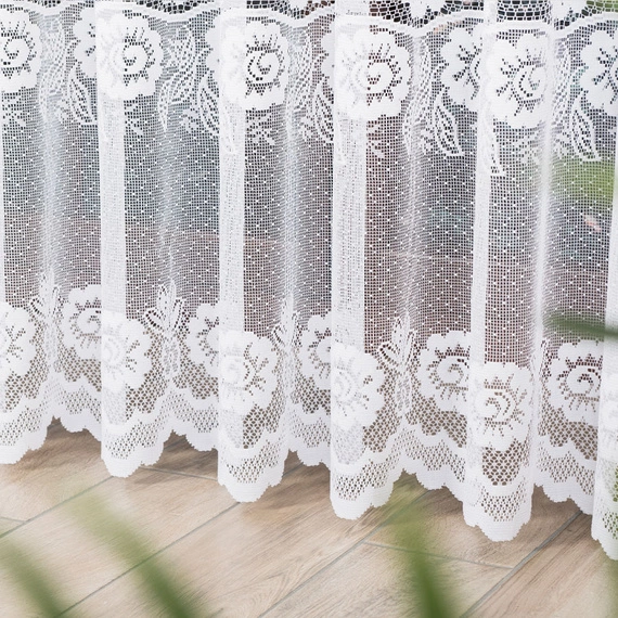 Firanka żakardowa na metry 044136 / kolor biały / wysokość 250cm