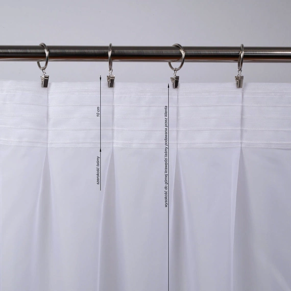 Usługa uszycia firanki(zasłony) na taśmie układającej ADO (1:1,5)