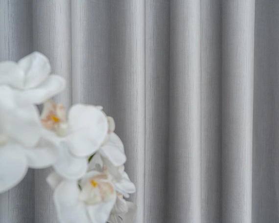 Tkanina zasłonowa VELVET EDEN prążkowana / wysokość 280cm / kolor 10 szary