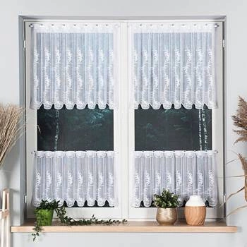 Zazdroska żakardowa 344580 / kolor biały / wysokość 60cm