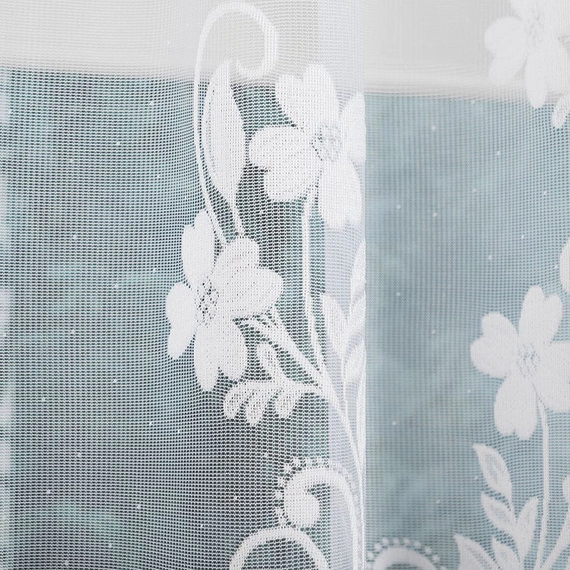 Firanka gotowa żakardowa LUDWIKA / 300x180cm / kolor biały