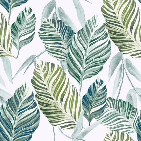 Tkanina zasłonowa w liście, jasnozielona 380392/2003 - 150cm