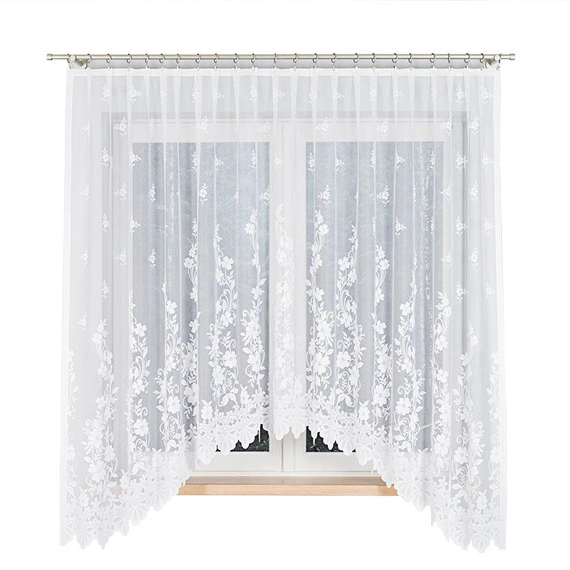 Firanka gotowa żakardowa LUDWIKA / 300x180cm / kolor biały