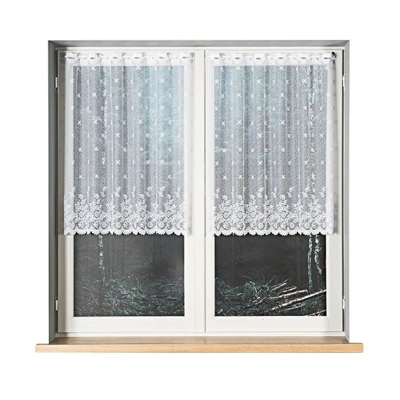 Zazdroska żakardowa 054160 / kolor biały / wysokość 90cm