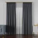 Tkanina zasłonowa na metry Lukrecja / wysokość 310cm / kolor 033 chłodny szary