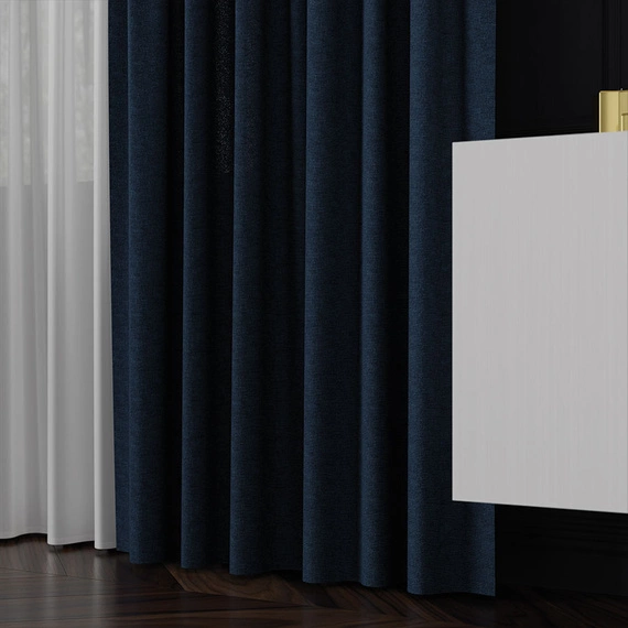 Tkanina zasłonowa na metry Lukrecja / wysokość 310cm / kolor 029 granatowy
