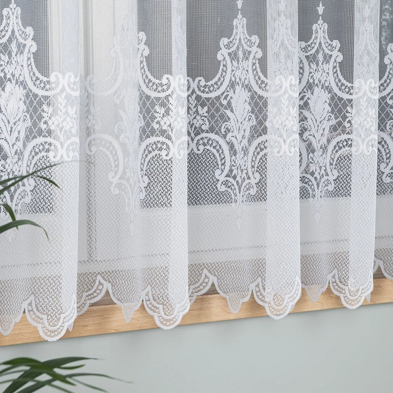Firanka żakardowa na metry 618495 / kolor biały / wysokość 160cm