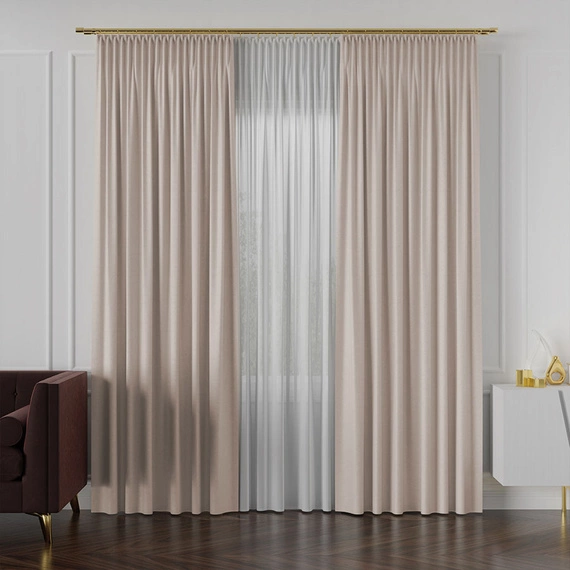 Tkanina zasłonowa na metry Lukrecja / wysokość 310cm / kolor 006 chłodny beż