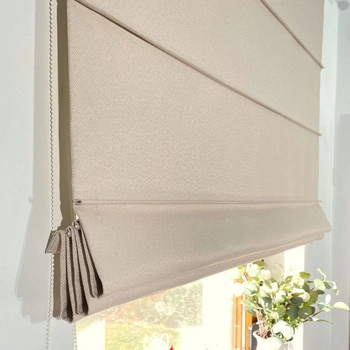 Roleta rzymska Melange / jasnobeżowa 1 / szyta na wymiar