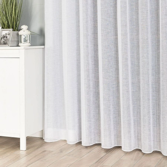 Firanka fantazyjna 000559 / kolor biały z błyskiem / wysokość 330cm