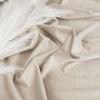 Tkanina zasłonowa VELVET EDEN prążkowana / wysokość 280cm / kolor 06 ciepły beż