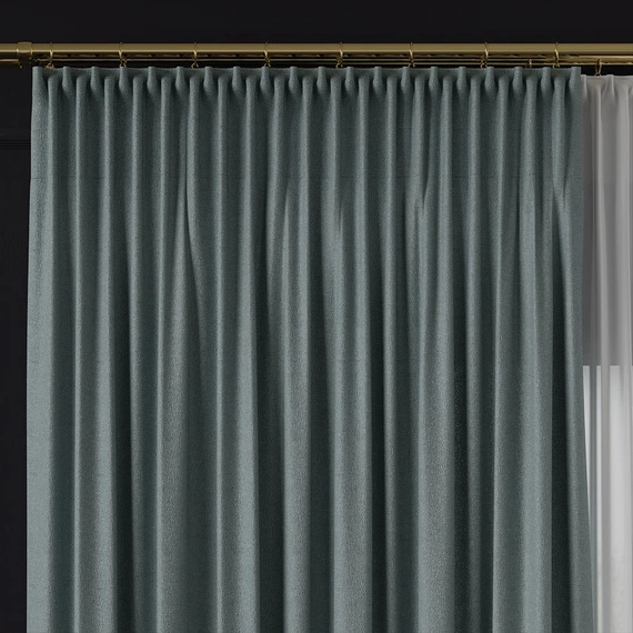 Tkanina zasłonowa na metry Lukrecja / wysokość 310cm / kolor 023 szarozielony