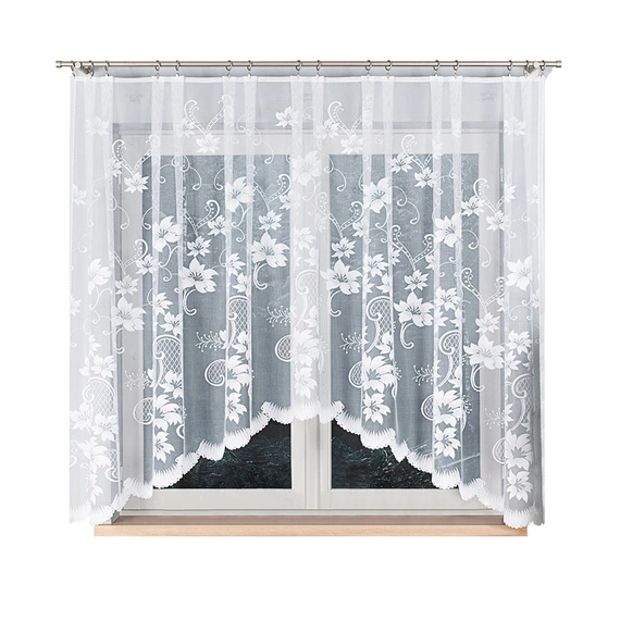Firanka gotowa żakardowa ARLETA / 310x160cm / kolor biały