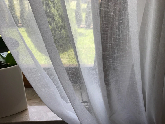 Firanka Unique / kolor kremowy / kupon 110x300cm