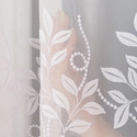 Firanka haftowana na metry 242778 / kolor biały / wysokość 160cm