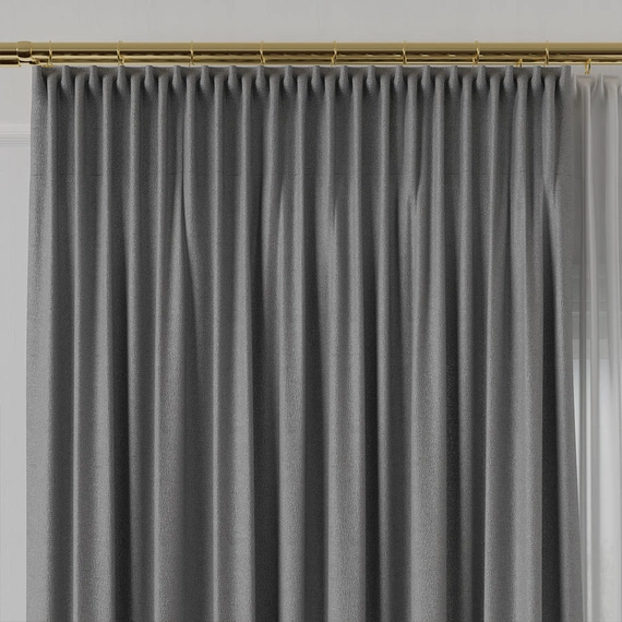 Tkanina zasłonowa na metry Lukrecja / wysokość 310cm / kolor 012 jasnoszary