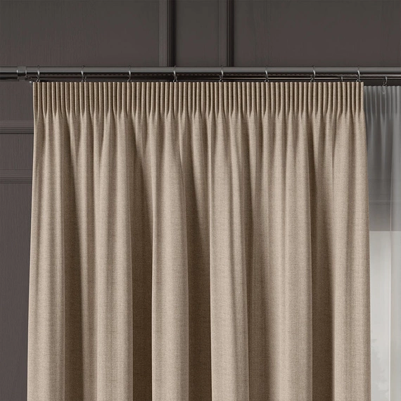 Tkanina zasłonowa IBIZA / kolor 003 beżowy / kupon 55x300cm