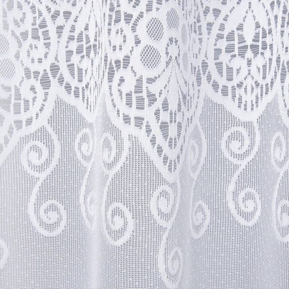 Firanka żakardowa gotowa na tasmie 018495 / kolor biały / 500x175cm
