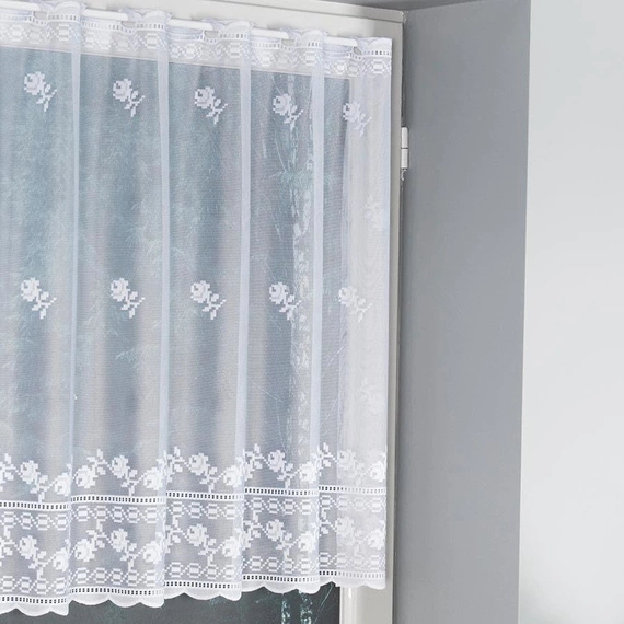 Zazdroska żakardowa 023410 / kolor biały / wysokość 70cm