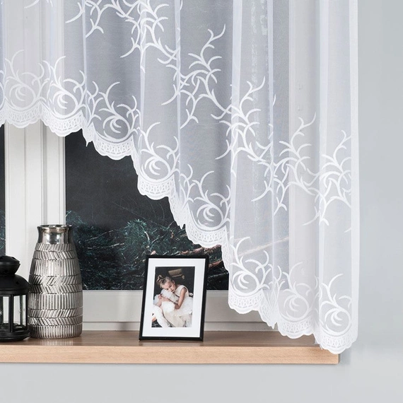 Firanka gotowa żakardowa BAKARO / 320x160cm / kolor biały