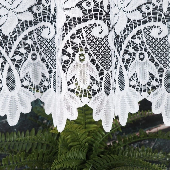 Firanka żakardowa 017480 / kolor biały / kupon 190x140cm