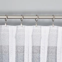 Firanka z aplikacją z wzorem pasowym 008897/ kolor biały / wysokość 280cm