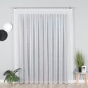 Firanka fantazyjna z obciążnikiem 000433 / kolor biały / wysokość 330cm